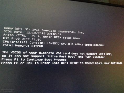 I will update you on this later. . Display device does not support uefi gop